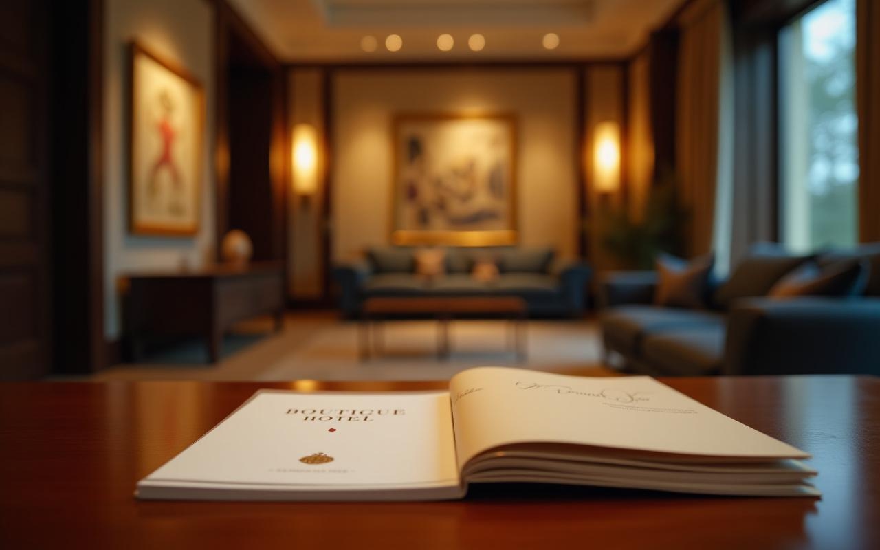 Luxury hotel reception and legal documents